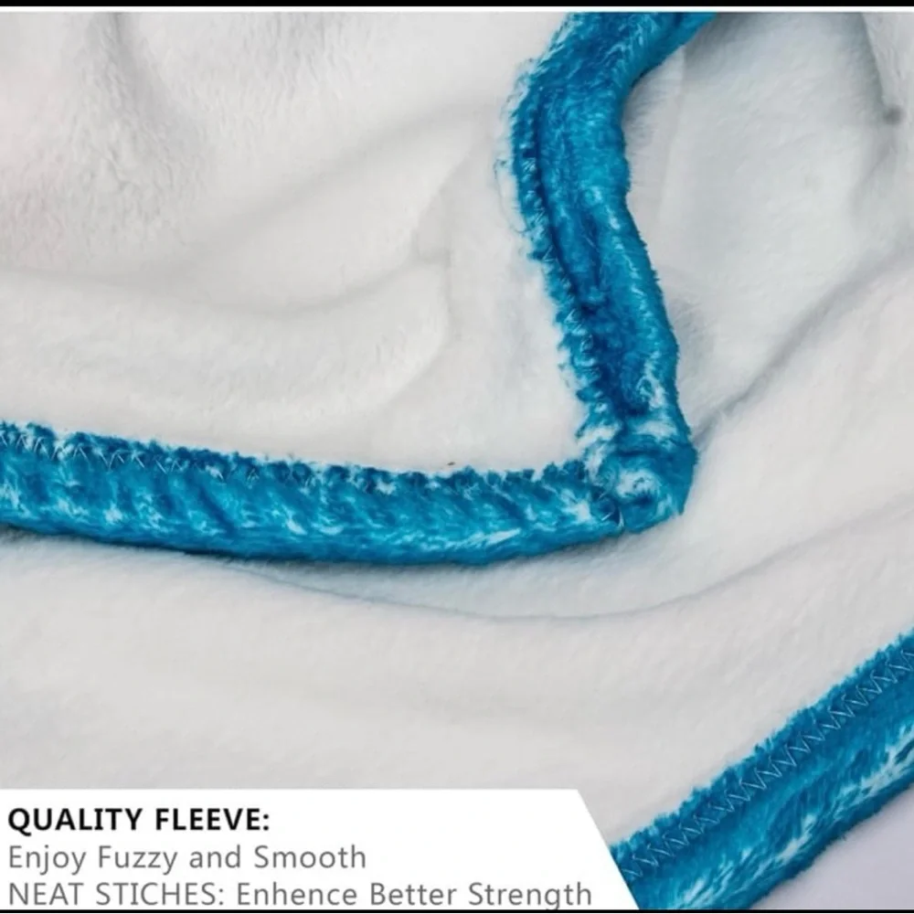 Snowflake Pattern Blue Throw Blanket